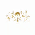 Ceramic Ginkgo Glass Ceiling Lamp-