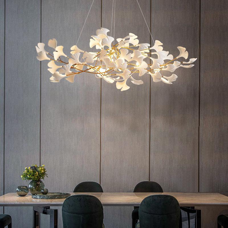 Ceramic Petal Modern Linear Branch Chandelier - 39.4" LJoyfuzzy