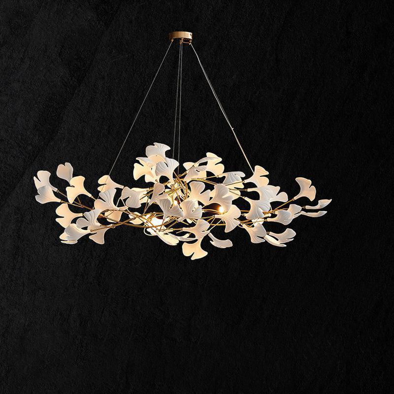 Ceramic Petal Modern Linear Branch Chandelier - 39.4" LJoyfuzzy