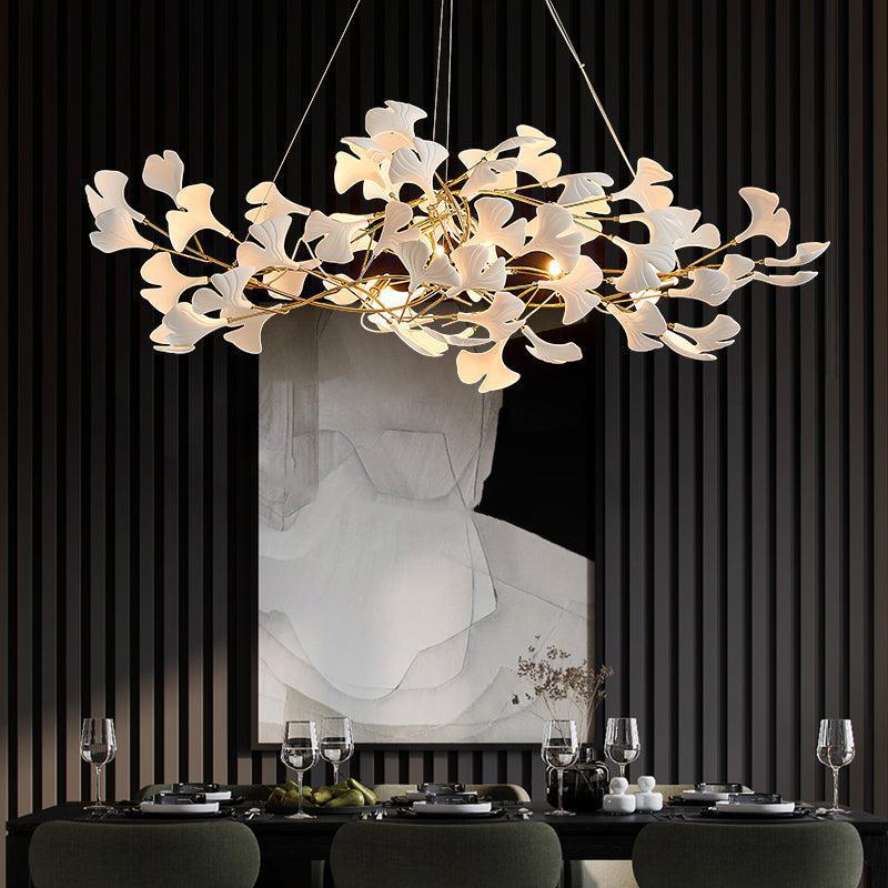 Ceramic Petal Modern Linear Branch Chandelier - 39.4" LJoyfuzzy