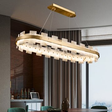 Charlene Marble Gol Modern Chandelier - Joyfuzzy