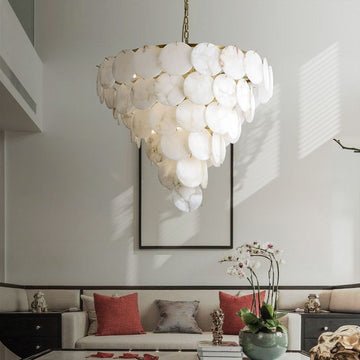Charlene Marble Multi - Tier Round Chandelier - 4 Layer Style BJoyfuzzy