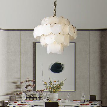 Charlene Marble Multi - Tier Round Chandelier - 6 LayerJoyfuzzy
