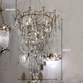 Chic Modern French Branch Copper Crystal Chandelier for Living Room Foyer and Dining Room Lighting - D31.5