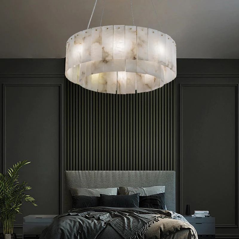 Alabaster Modern Round Chandelier rbrights