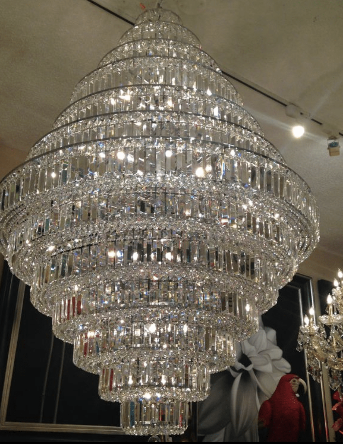 Chrome/ Silver/ Gold Extra Large Chandelier For Foyer Living Room Staircase Crystal Ceiling Lighting Fixture - D19.7"*H23.6"/ 10 LightsGoldWarm LightJoyfuzzy