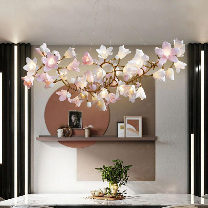 Circular Blossom Chandelier - L 47.2″(120cm) x W 15.7″(40cm) x H 17.7″ (45cm)Joyfuzzy