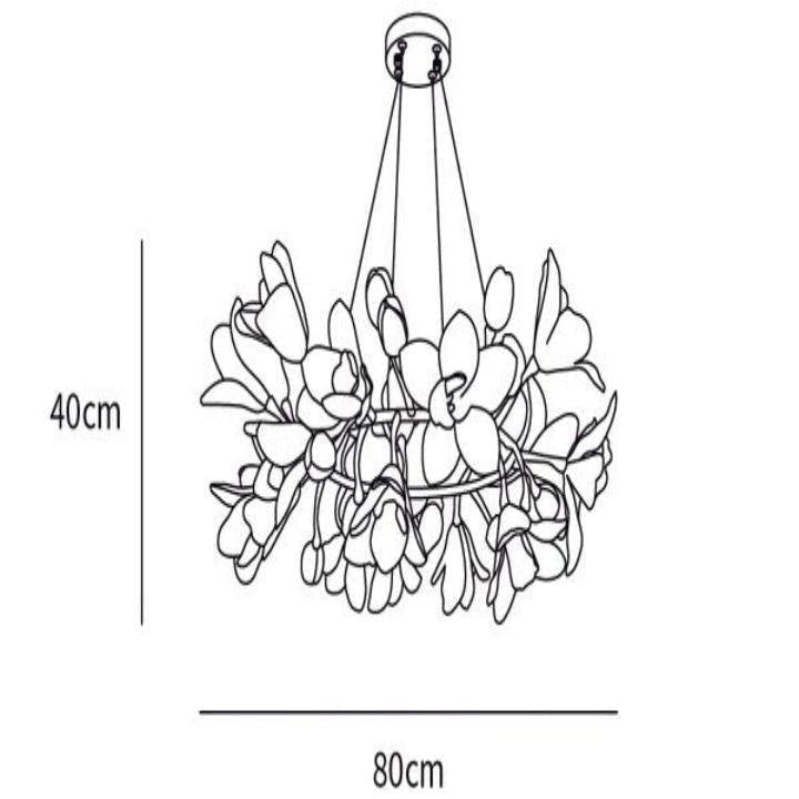 Circular Blossom Chandelier - Dia 31.5″(80cm) x H 15.7″(40cm)Joyfuzzy