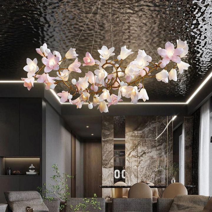 Circular Blossom Chandelier - L 59.1″(150cm) x W 17.7″(45cm) x H 17.7″(45cm)Joyfuzzy