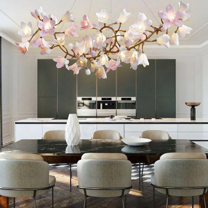 Circular Blossom Chandelier - L 39.4″(100cm) x W 15.7″(40cm) x H 17.7″(45cm)Joyfuzzy