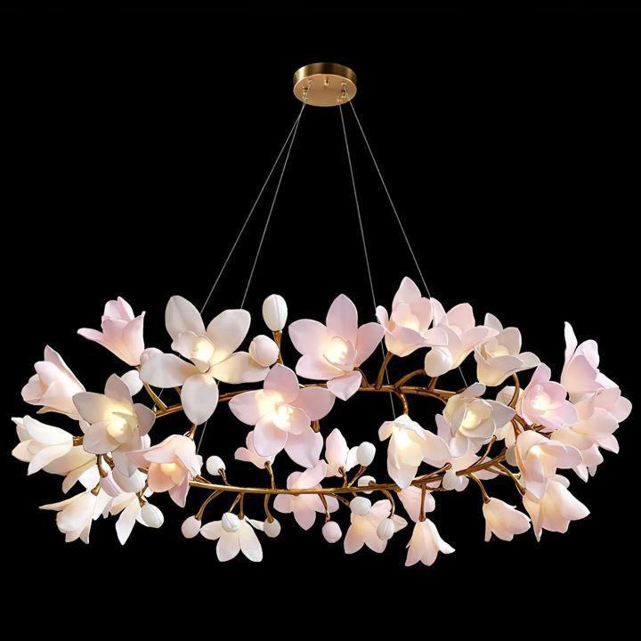 Circular Blossom Chandelier - Dia 48″(120cm) x H 20″(50cm)Joyfuzzy