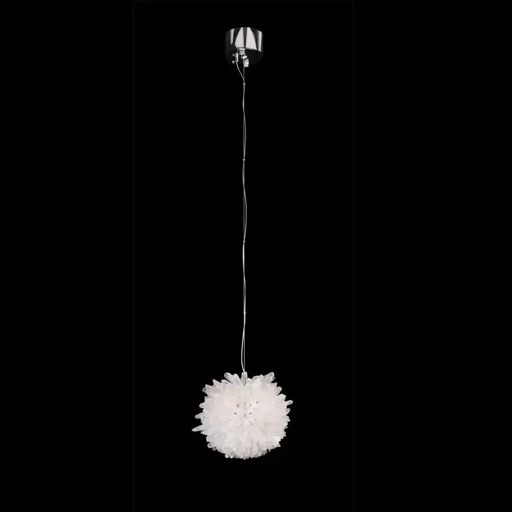 Clear Geode Quartz Crystal Ball Modern Pendant Light - Joyfuzzy