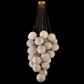 Cluster Alabaster Globe Chandelier - ∅ 39.4″ x H 118.1″Gold & WhiteJoyfuzzy