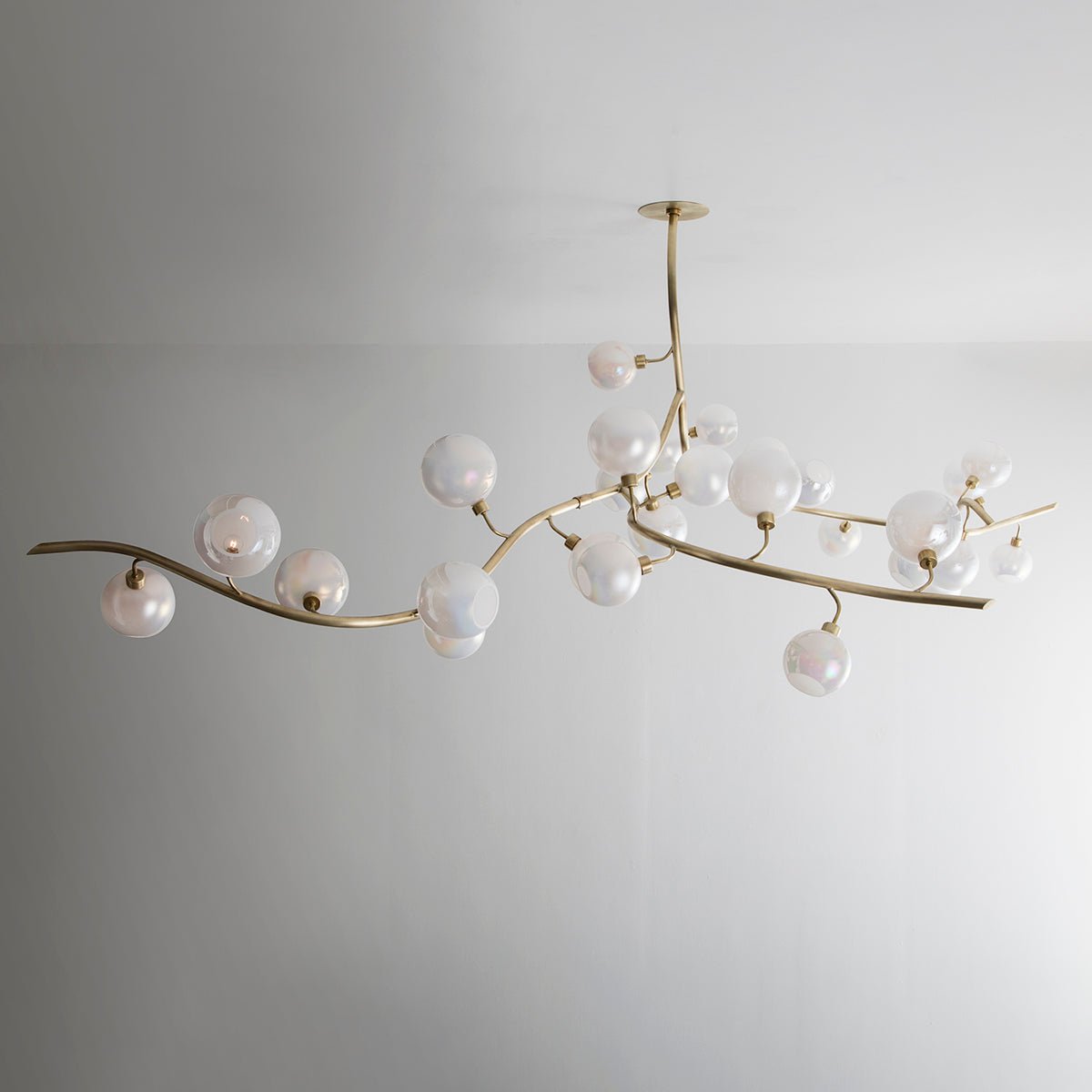 Contemporary Hand - blown Glass Globes Branch Chandelier for Dining Room Living Room and Kitchen Island - L140"*W60"*H32"Warm LightJoyfuzzy