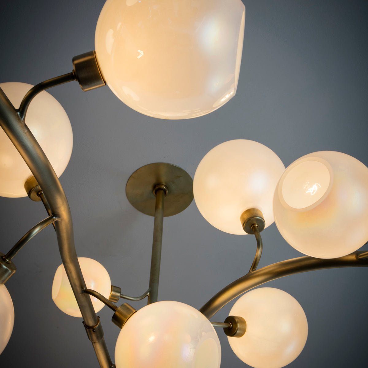 Contemporary Hand - blown Glass Globes Branch Chandelier for Dining Room Living Room and Kitchen Island - L140"*W60"*H32"Warm LightJoyfuzzy