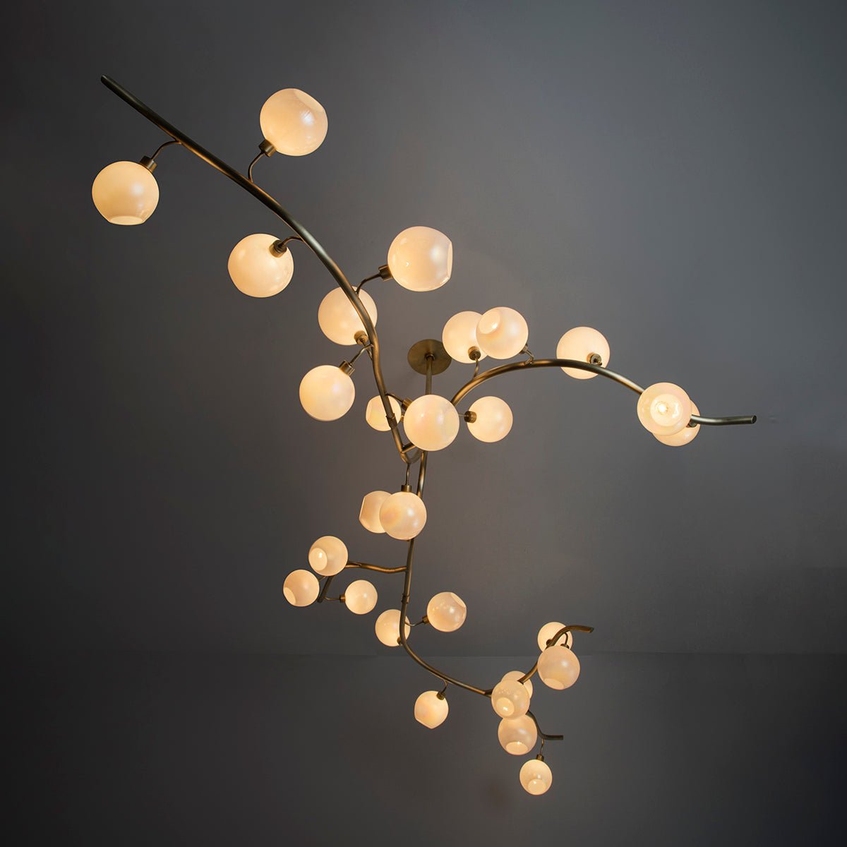 Contemporary Hand - blown Glass Globes Branch Chandelier for Dining Room Living Room and Kitchen Island - L140"*W60"*H32"Warm LightJoyfuzzy