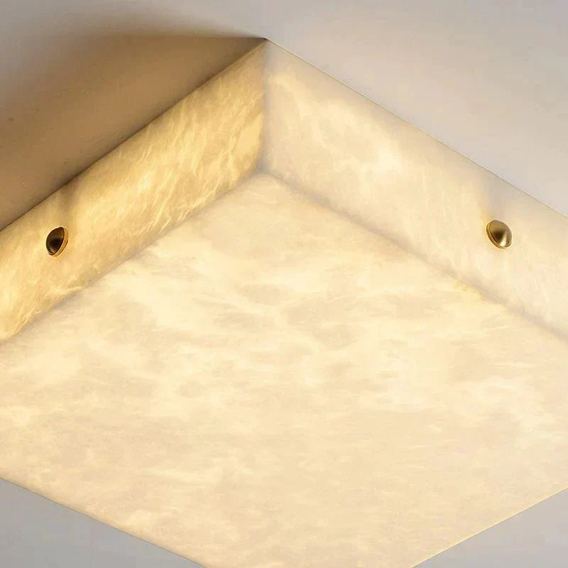 Coral Modern Alabaster Flushmount, Designer Ceiling Light Fixtures - 15.75"LJoyfuzzy