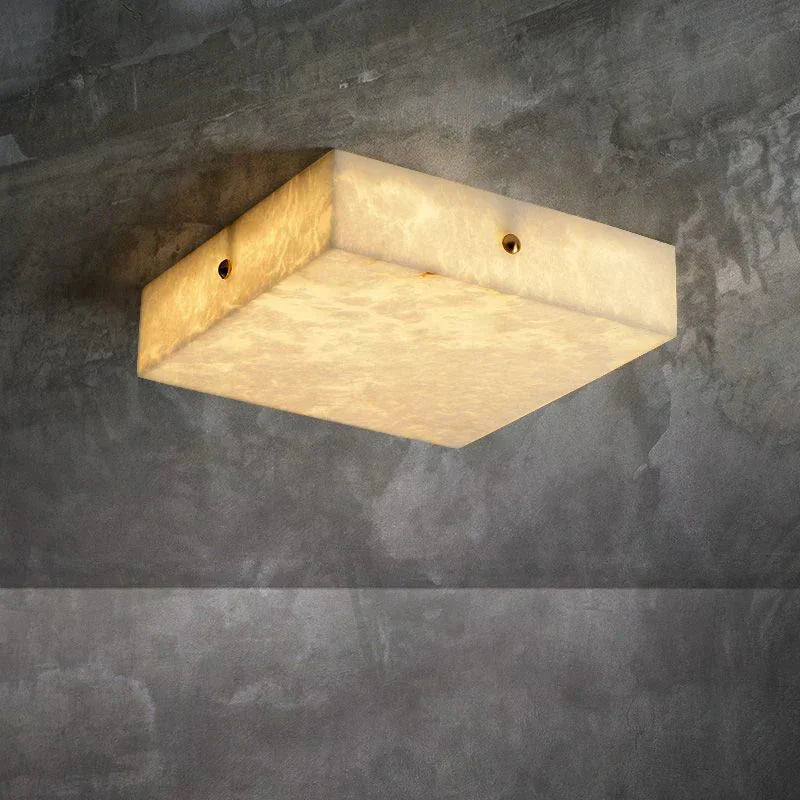Coral Modern Alabaster Flushmount, Designer Ceiling Light Fixtures - 15.75"LJoyfuzzy