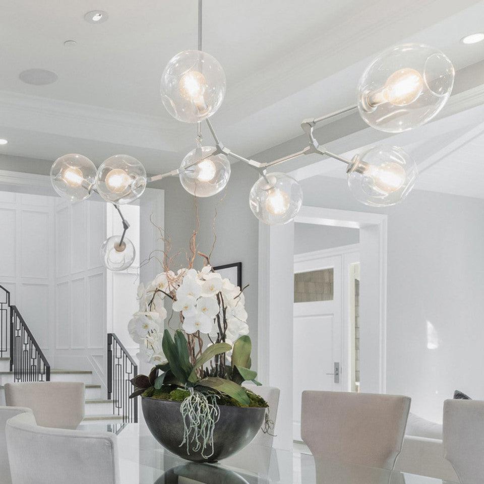 Covington Horizontal Globe Branching Bubble Chandelier - 5 - LightNickelJoyfuzzy