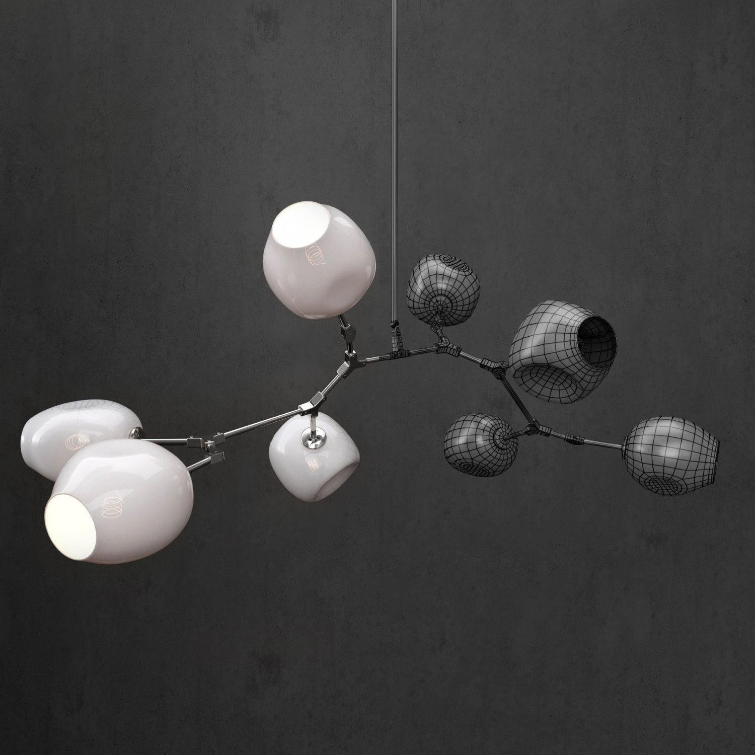 Covington Horizontal Globe Branching Bubble Chandelier - 5 - LightBrassJoyfuzzy