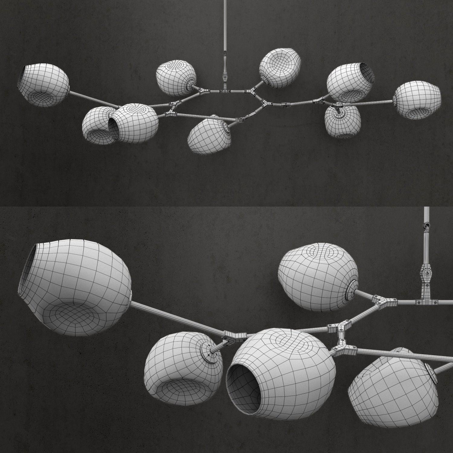 Covington Horizontal Globe Branching Bubble Chandelier - 5 - LightBrassJoyfuzzy