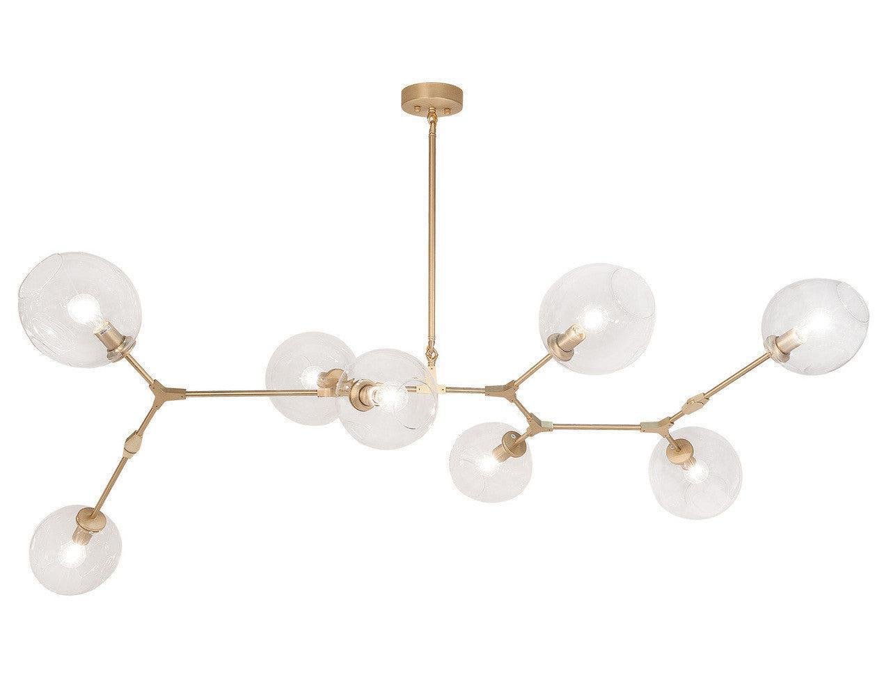 Covington Horizontal Globe Branching Bubble Chandelier - 8 - LightBrassJoyfuzzy