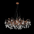 Creative Rose Crystal Brass Branch Chandelier - Joyfuzzy