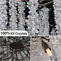 Crystal Chandelier for Dining Room – Modern Black Round Tree Branch Design - Joyfuzzy