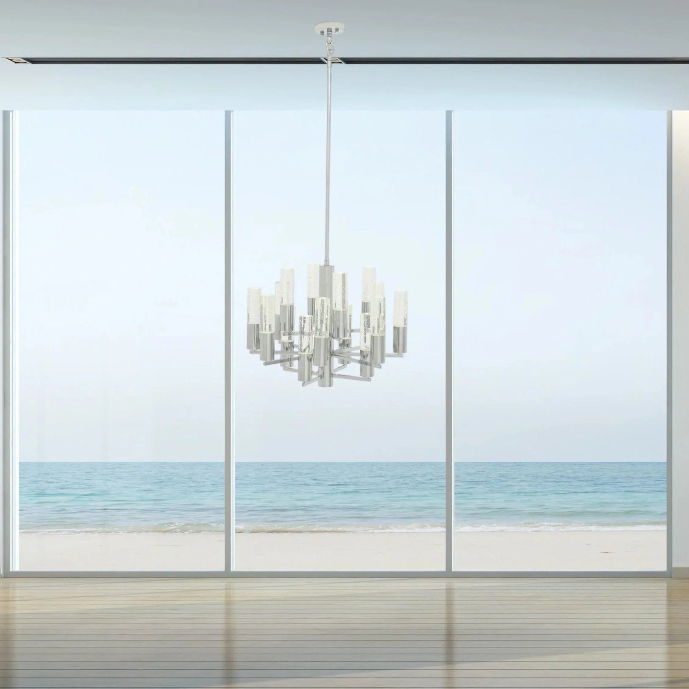 Crystal Cylinders Chandelier 16 Lights Dimmable - Joyfuzzy