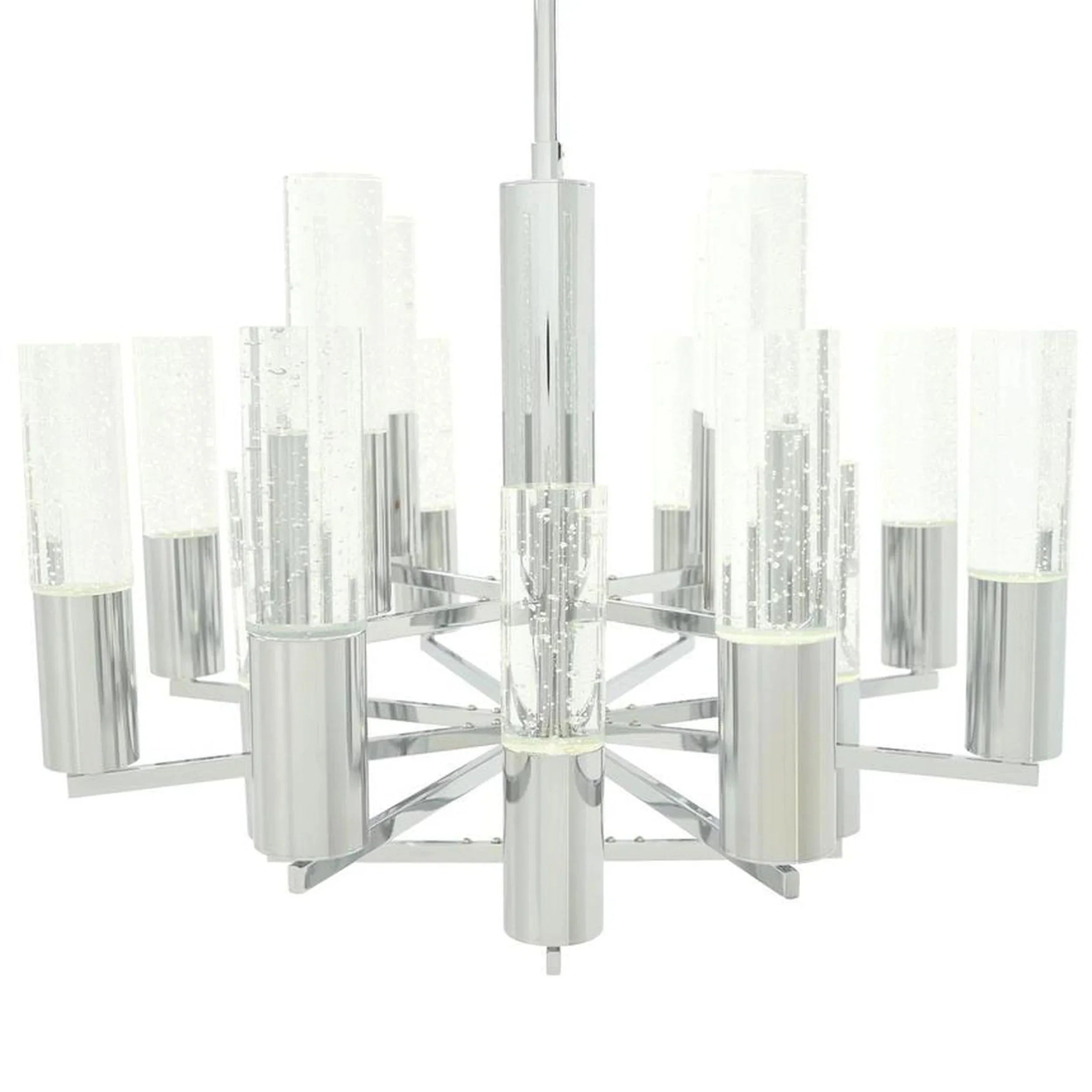 Crystal Cylinders Chandelier 16 Lights Dimmable - Joyfuzzy
