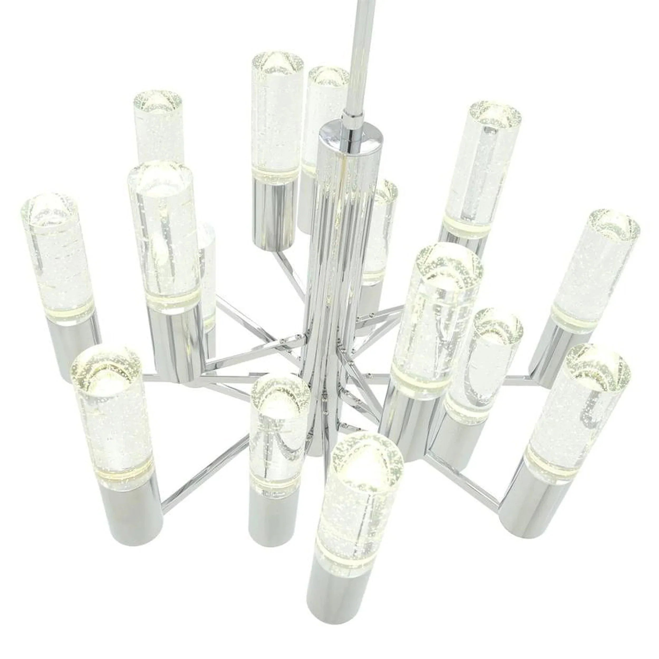 Crystal Cylinders Chandelier 16 Lights Dimmable - Joyfuzzy