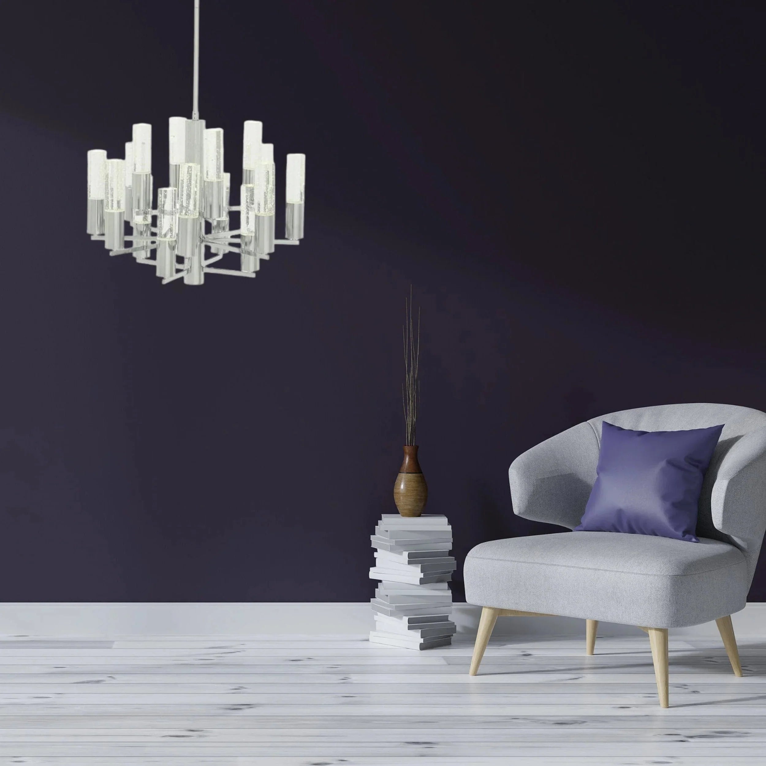 Crystal Cylinders Chandelier 16 Lights Dimmable - Joyfuzzy
