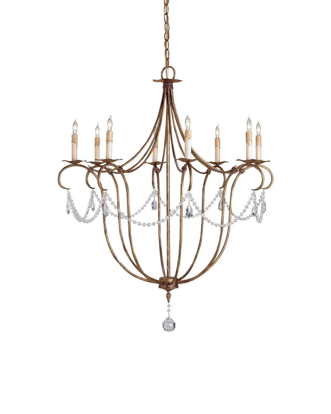 Crystal Lights Large Gold & Silver Chandelier For living room - Joyfuzzy