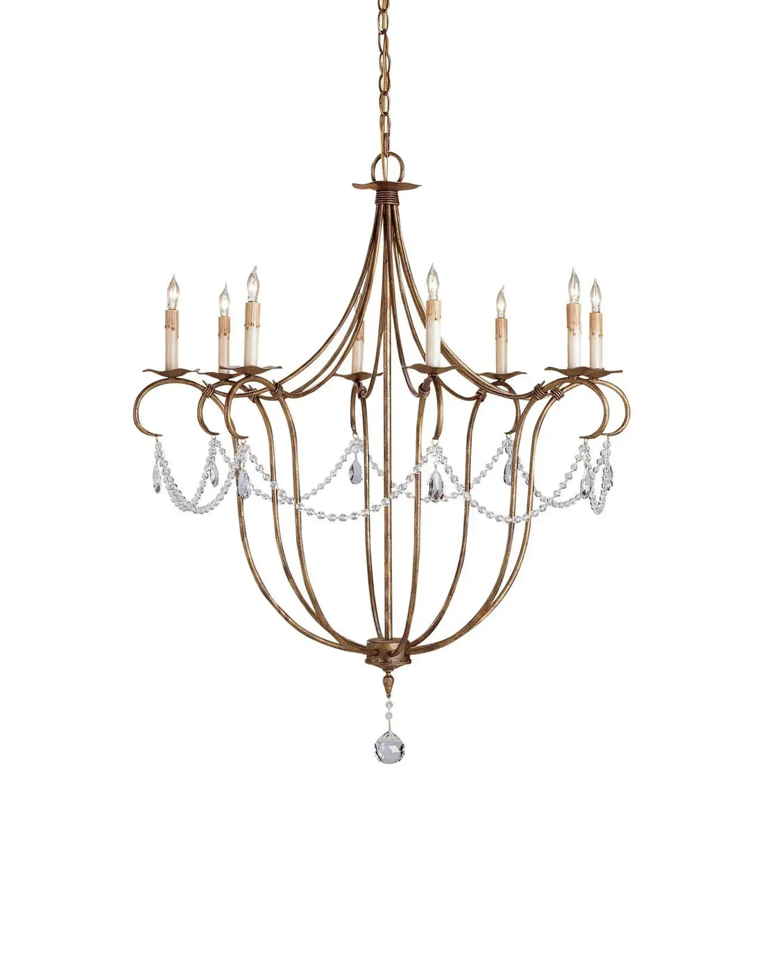Crystal Lights Large Gold & Silver Chandelier For living room - Joyfuzzy