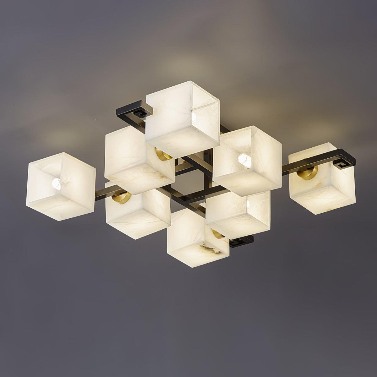 Cubist Alabaster Cluster Ceiling Lamp - by Joyfuzzy