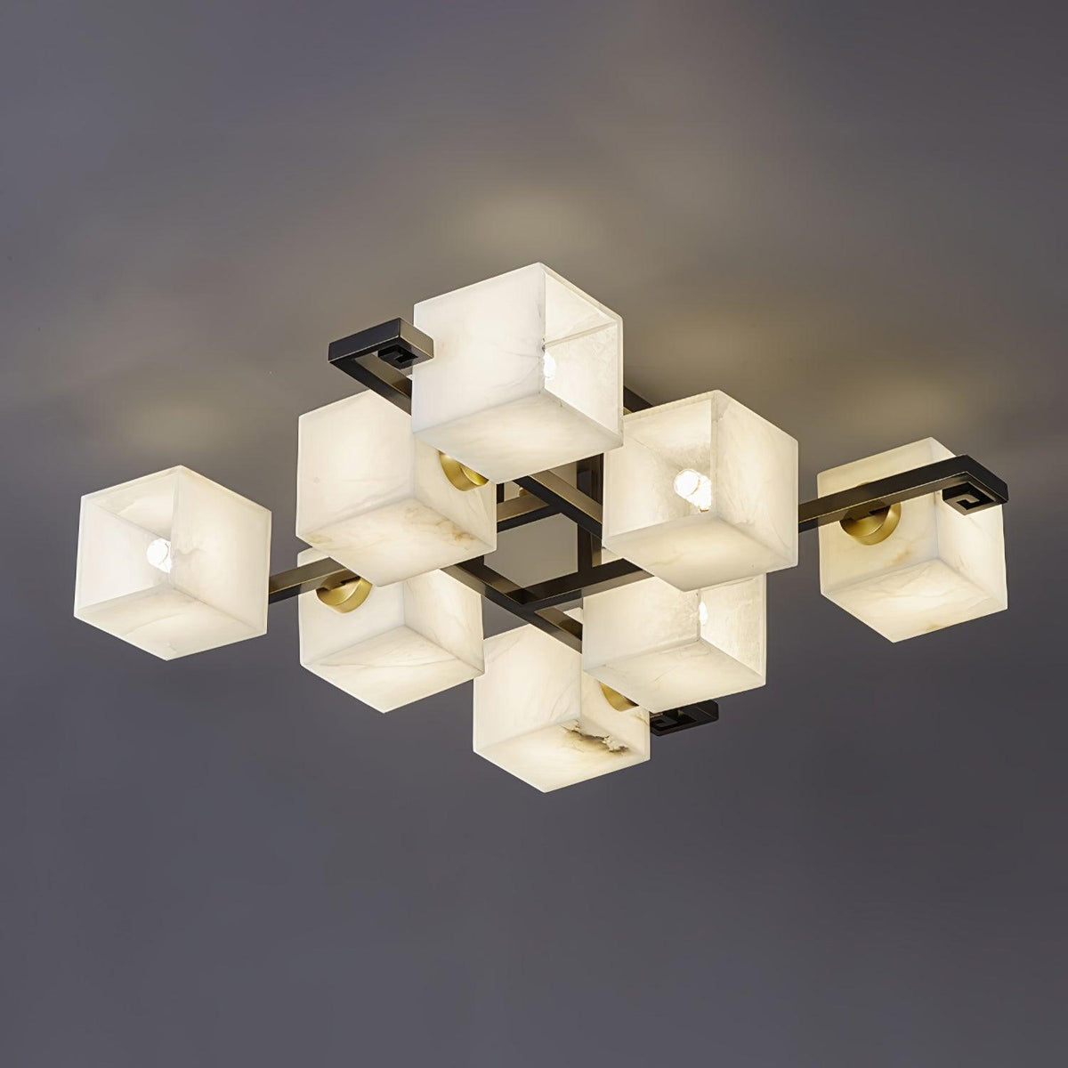Cubist Alabaster Cluster Ceiling Lamp - by Joyfuzzy