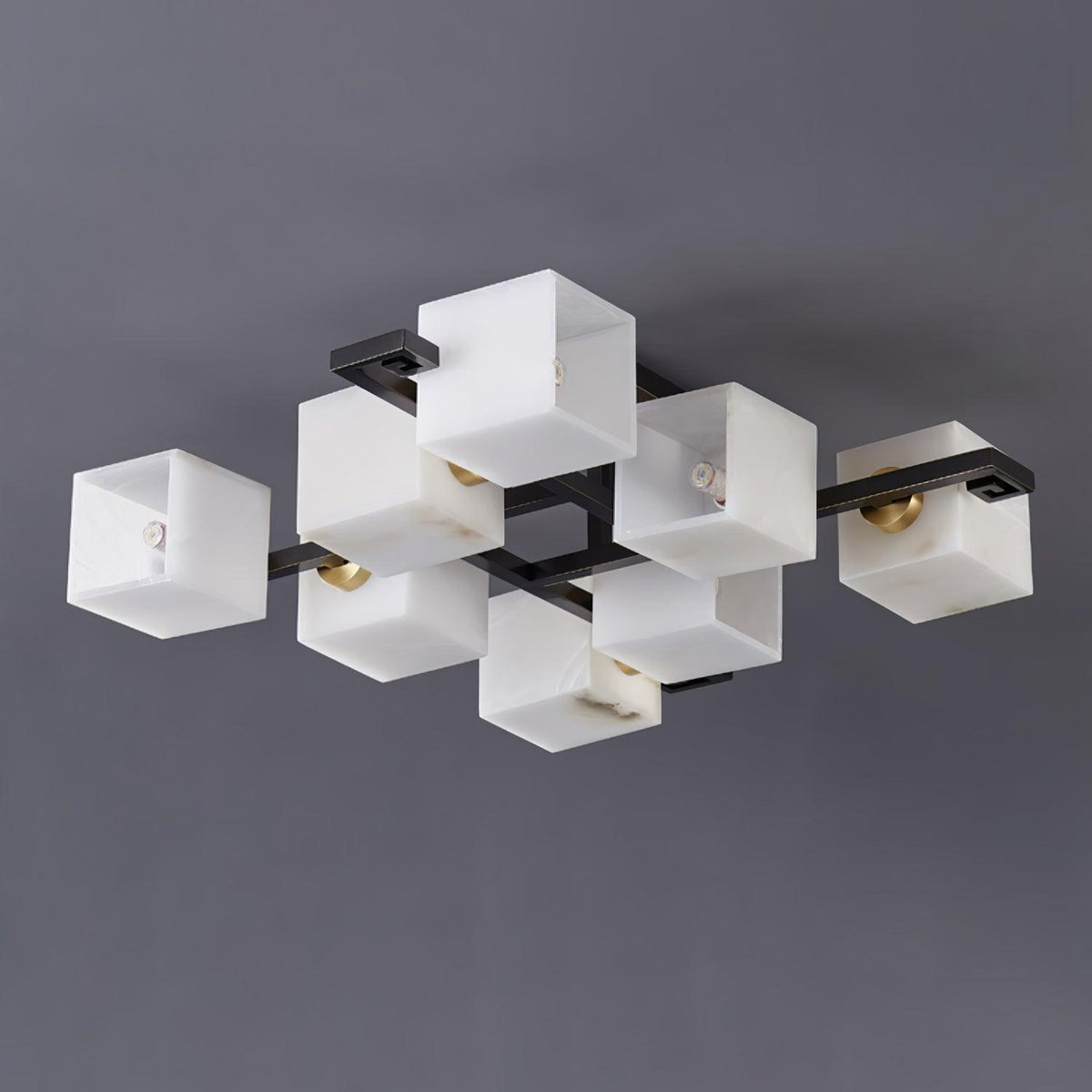 Cubist Alabaster Cluster Ceiling Lamp - by Joyfuzzy