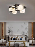 Cubist Alabaster Cluster Ceiling Lamp - by Joyfuzzy