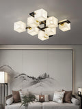 Cubist Alabaster Cluster Ceiling Lamp - by Joyfuzzy