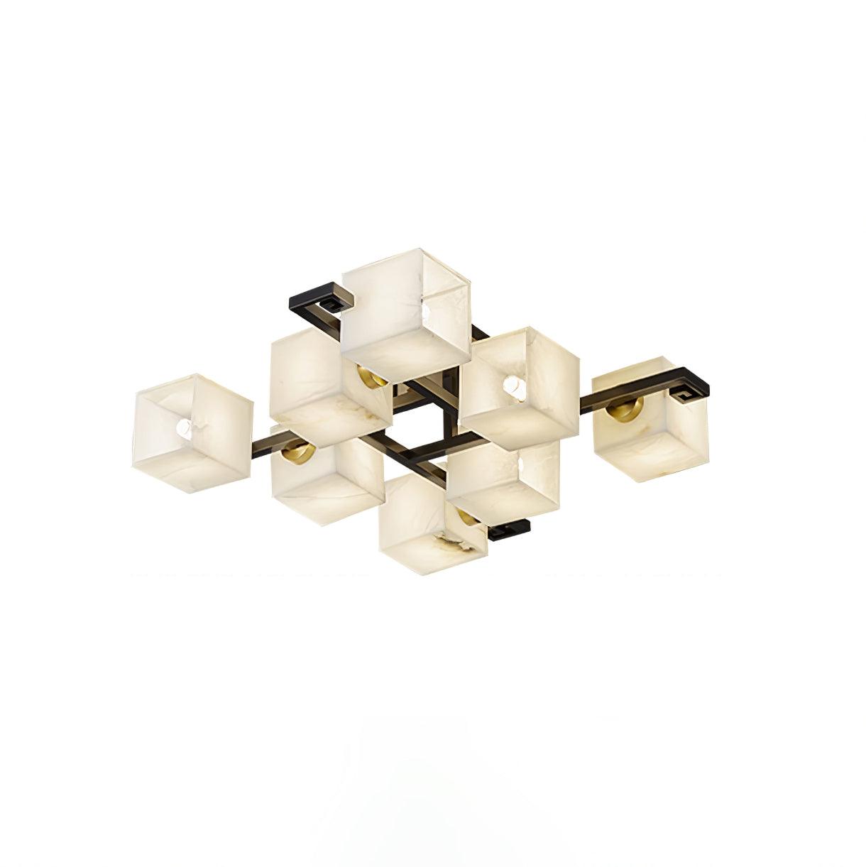Cubist Alabaster Cluster Ceiling Lamp - by Joyfuzzy
