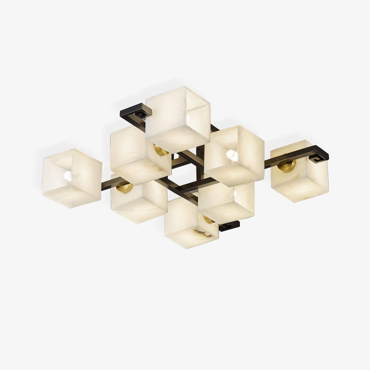Cubist Alabaster Cluster Ceiling Lamp - by Joyfuzzy