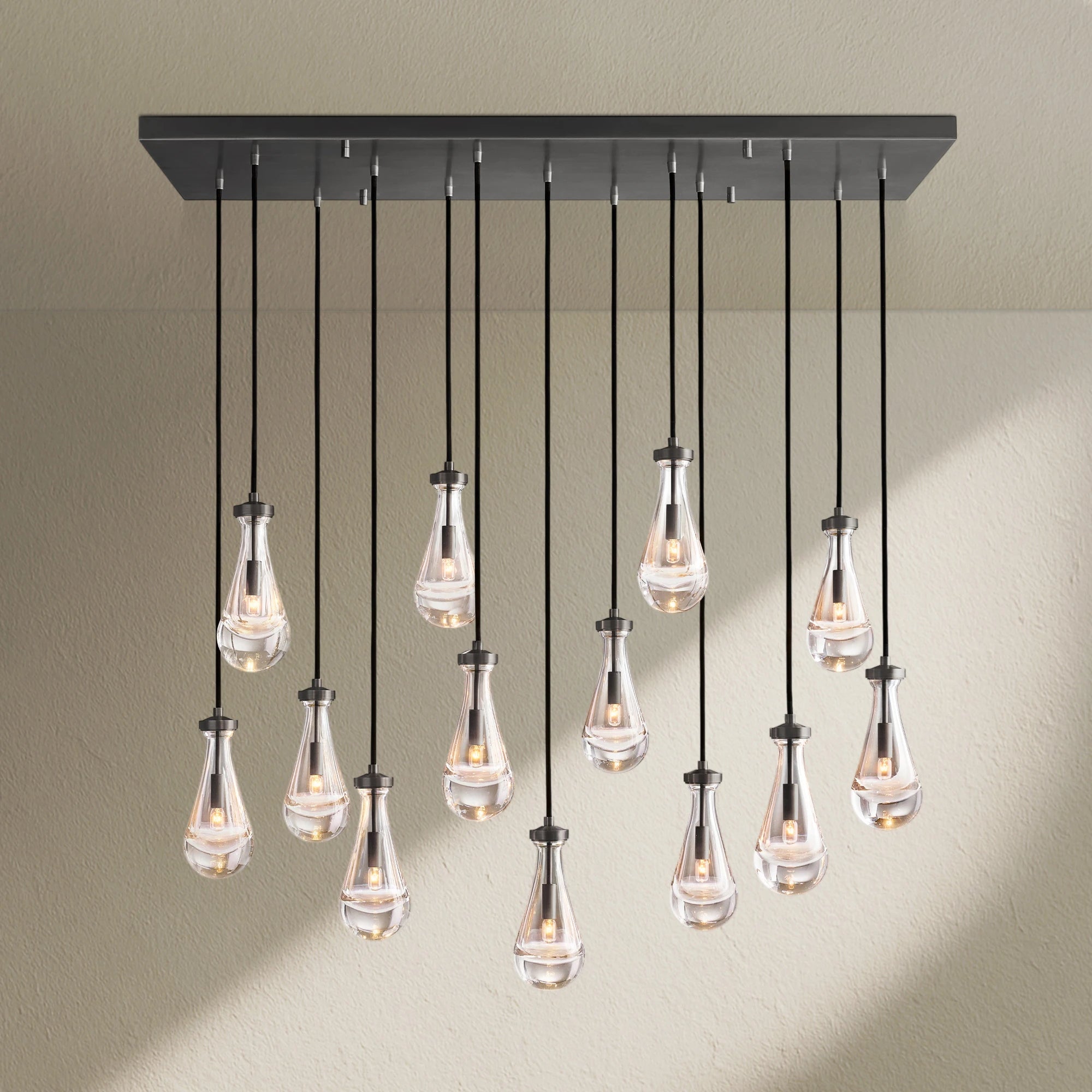RAFZ Glass Linear Chandelier 54"