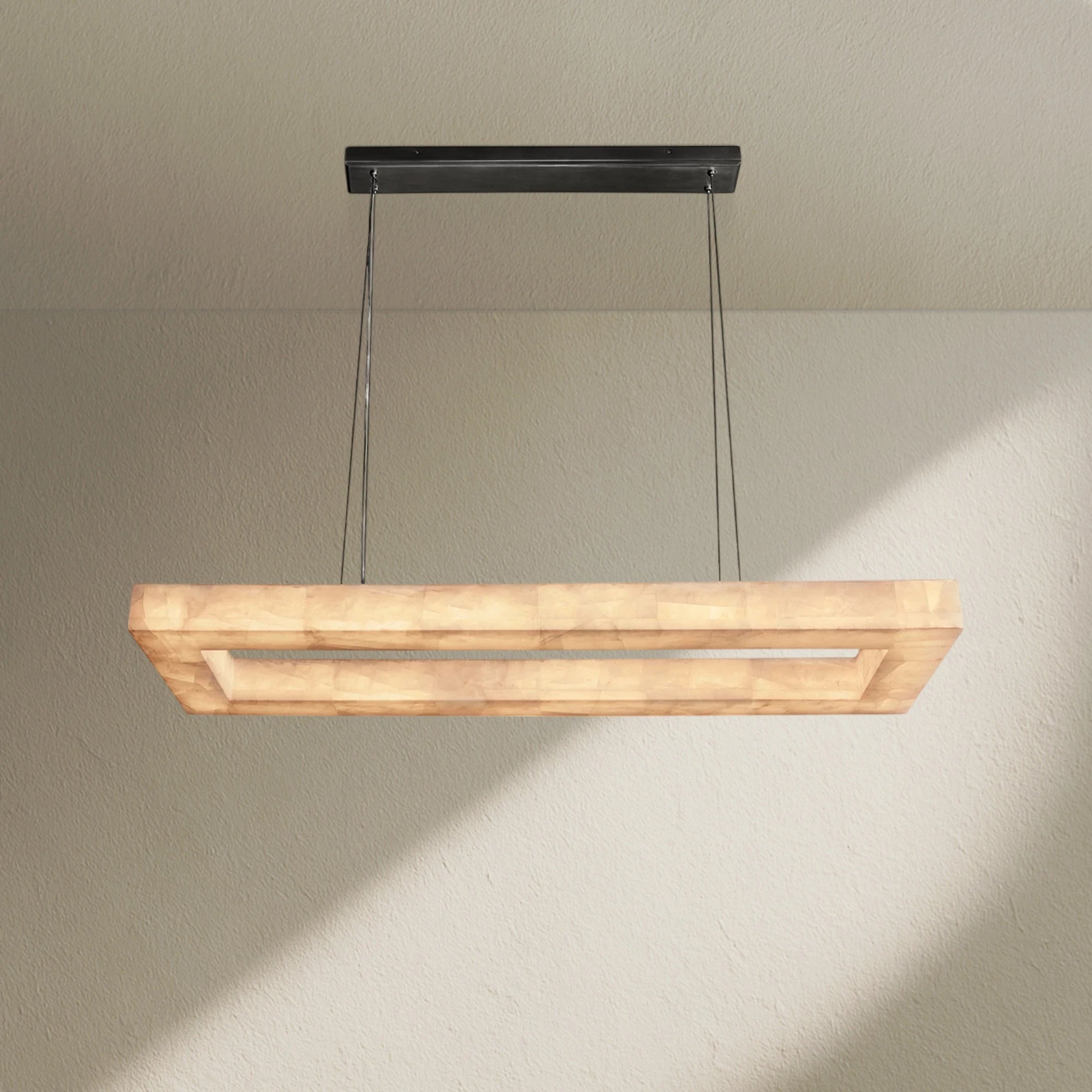 Rivfz Rectangular Calcite Chandelier 54"72"