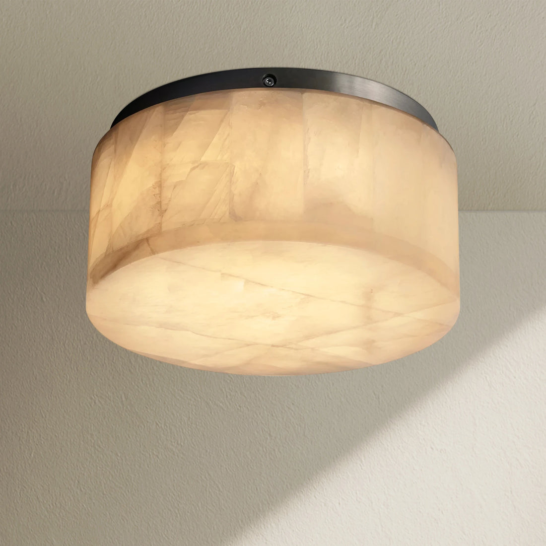 Rivfz Calcite Round Flushmount 6"10"14"