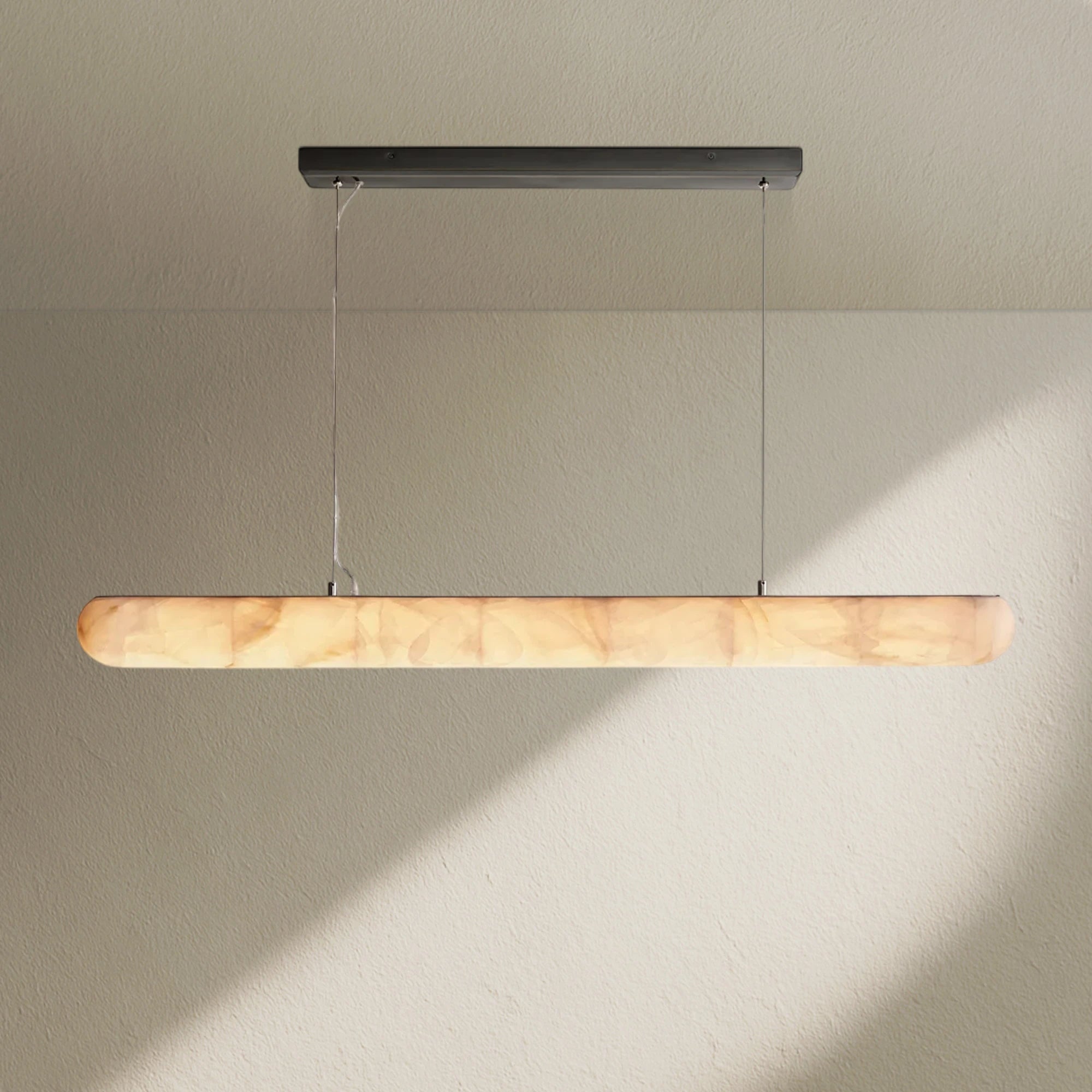 Rivfz Lisse Alabaster Linear Chandelier 60" 80"