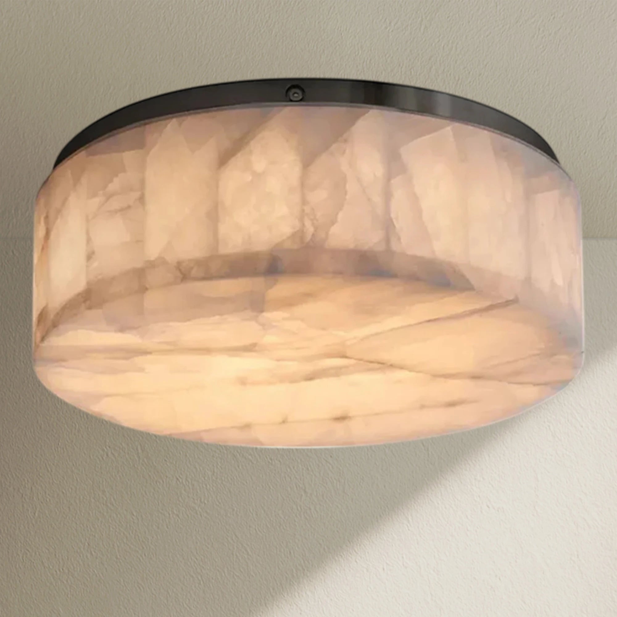 Rivfz Calcite Round Flushmount 6"10"14"