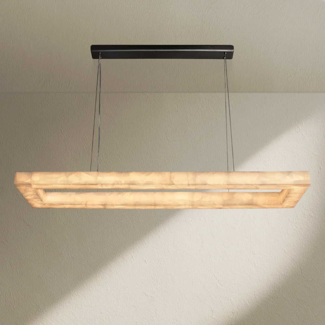 Rivfz Rectangular Calcite Chandelier 54"72"