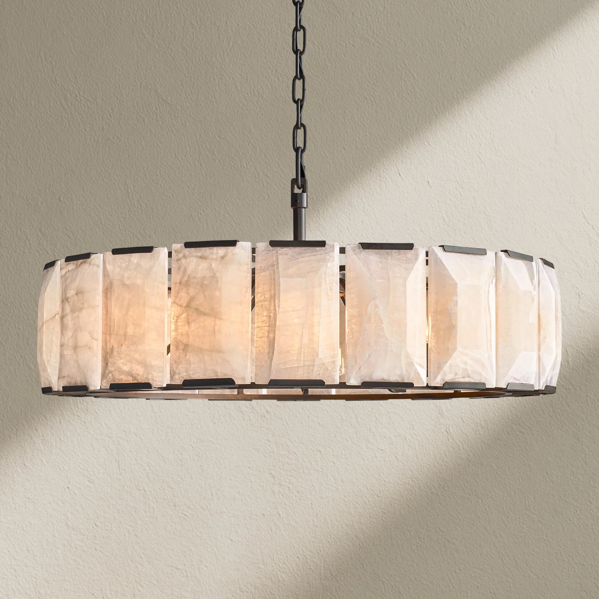 Harfz Calcite Round Chandelier 43"