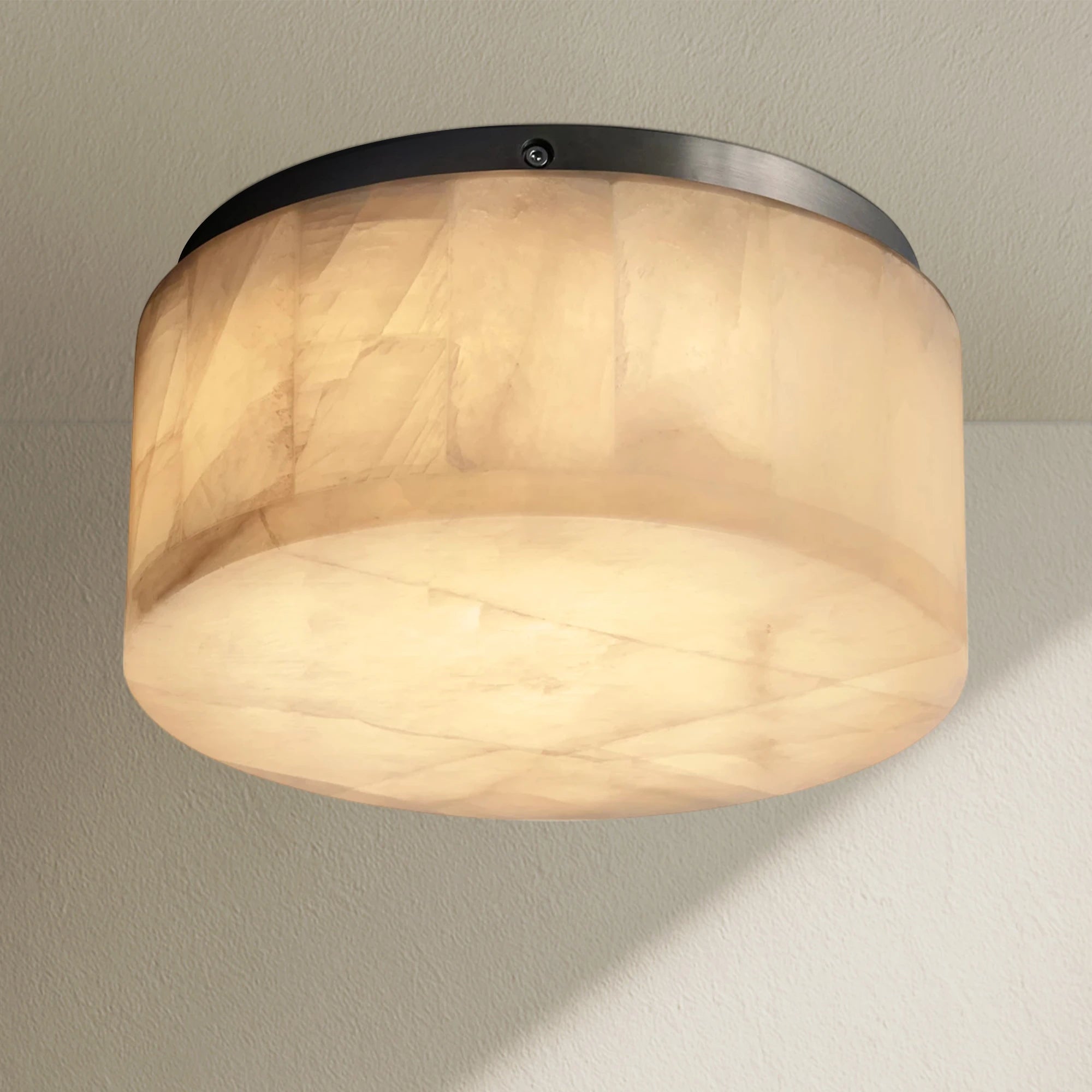 Rivfz Calcite Round Flushmount 6"10"14"