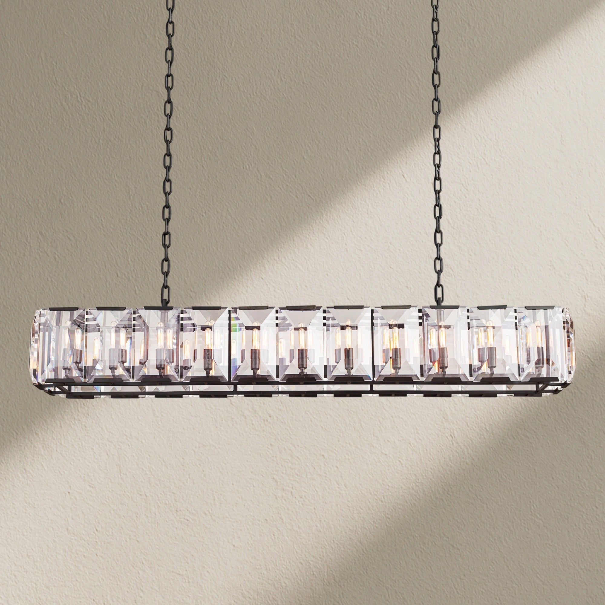 Harfz Crystal Rectangle Chandelier 42"54"62"74"